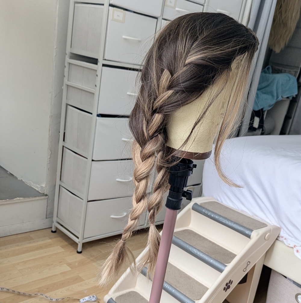 Ombre Brown and Blonde Wig 24-25", Synthetic - Picture 9 of 11